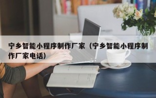 柳林宁乡智能小程序制作厂家（宁乡智能小程序制作厂家电话）